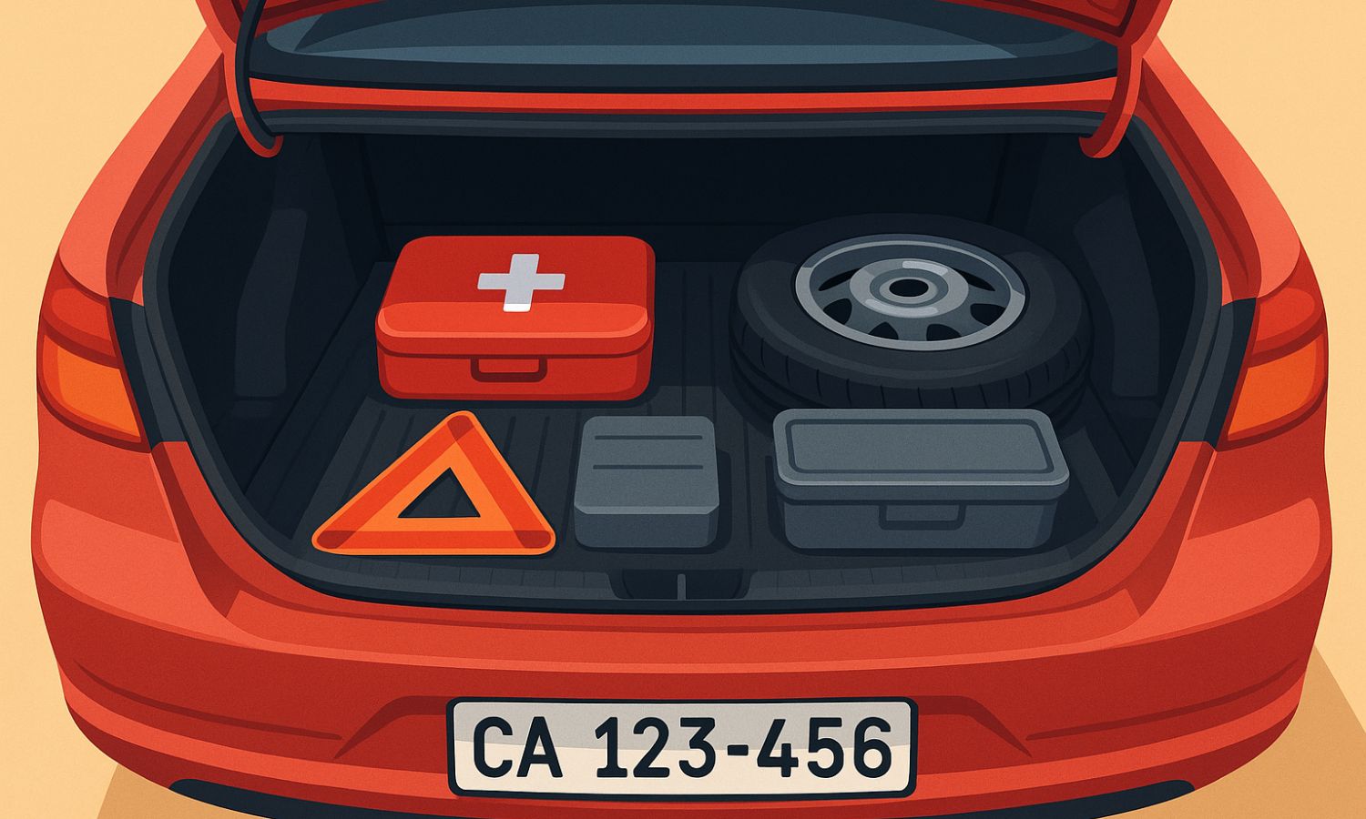 Clean organized car boot